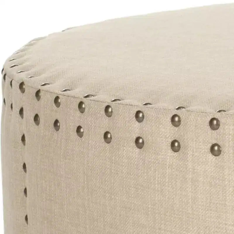 Sherri Tufted Ottoman - Beige